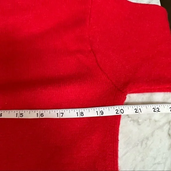 ANTHROPOLOGIE MOTH Red Mock Neck Sweater size XS Oversized - Picture 5 of 7